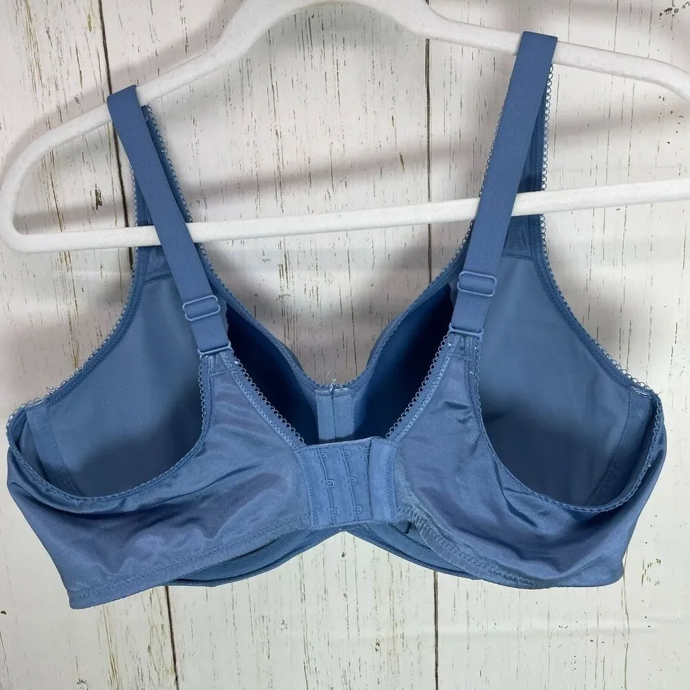 Wacoal Womens Size 40DD Basic Beauty T-shirt Spacer Bra Underwire 853192 Blue_6